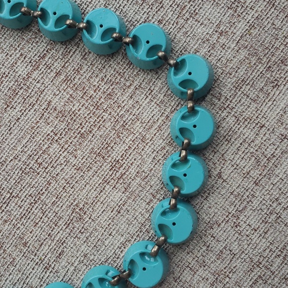 J.Crew Jumbo Teal Brûlée Brulee Crystal Necklace - Picture 10 of 11